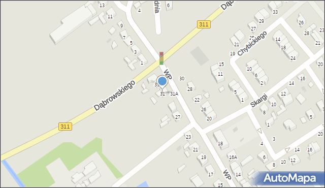 Stęszew, Wojska Polskiego, 31, mapa Stęszew