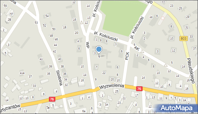 Stoczek Łukowski, Wojska Polskiego, 5, mapa Stoczek Łukowski