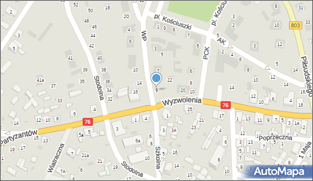 Stoczek Łukowski, Wojska Polskiego, 9, mapa Stoczek Łukowski