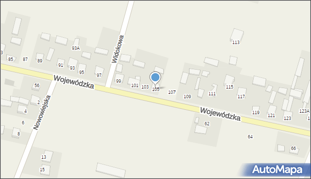 Strawczynek, Wojewódzka, 105, mapa Strawczynek