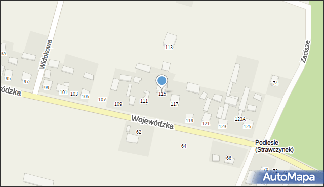 Strawczynek, Wojewódzka, 115, mapa Strawczynek