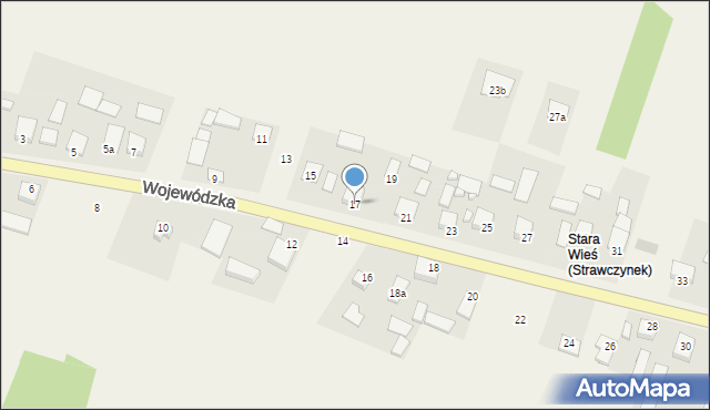Strawczynek, Wojewódzka, 17, mapa Strawczynek