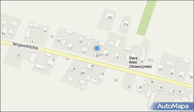 Strawczynek, Wojewódzka, 23, mapa Strawczynek
