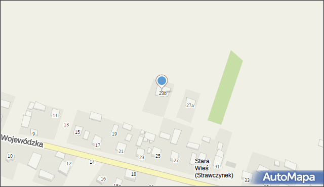 Strawczynek, Wojewódzka, 23b, mapa Strawczynek