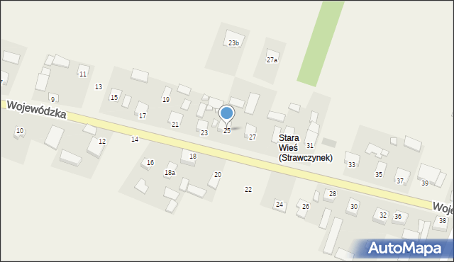 Strawczynek, Wojewódzka, 25, mapa Strawczynek