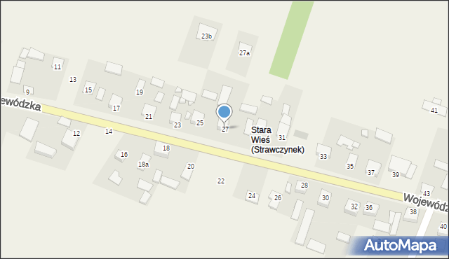 Strawczynek, Wojewódzka, 27, mapa Strawczynek