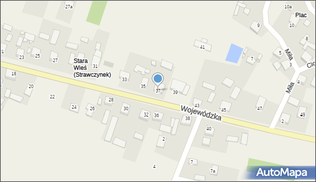 Strawczynek, Wojewódzka, 37, mapa Strawczynek
