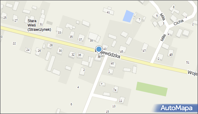 Strawczynek, Wojewódzka, 38, mapa Strawczynek