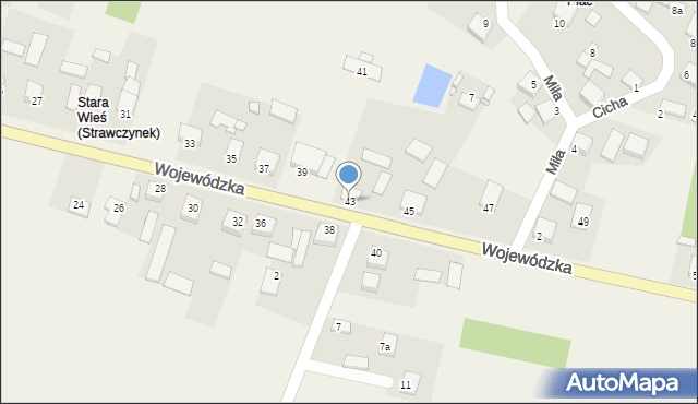 Strawczynek, Wojewódzka, 43, mapa Strawczynek