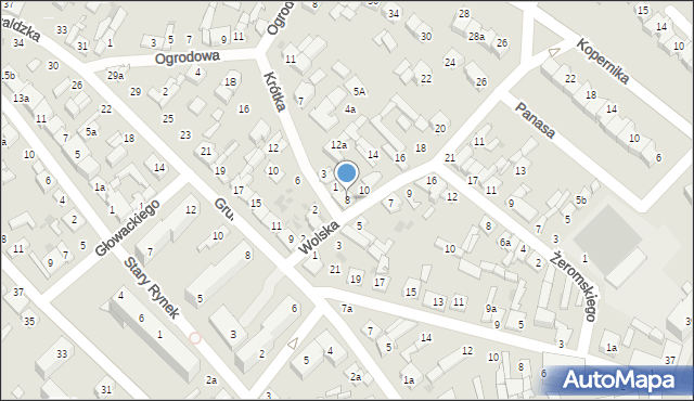 Stryków, Wolska, 8, mapa Stryków