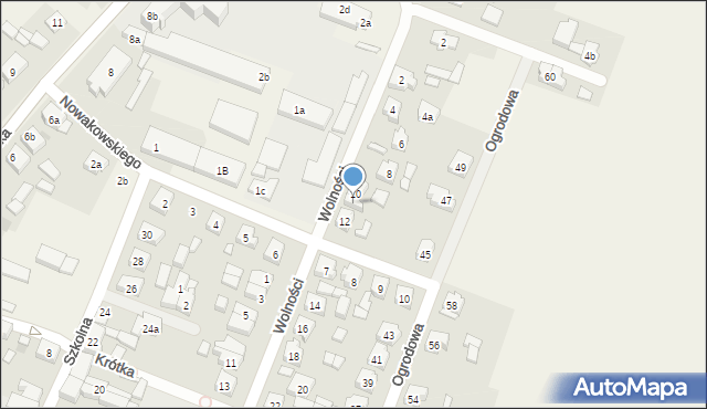 Strzałkowo, Wolności, 10a, mapa Strzałkowo