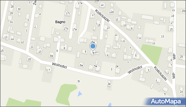Strzebiń, Wolności, 5, mapa Strzebiń