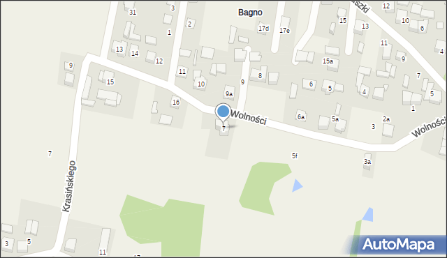 Strzebiń, Wolności, 7, mapa Strzebiń