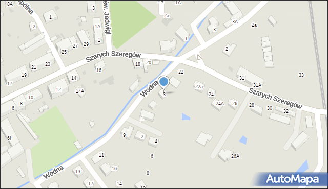 Strzegom, Wodna, 3, mapa Strzegom