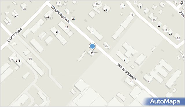 Strzelce Krajeńskie, Wodociągowa, 12, mapa Strzelce Krajeńskie