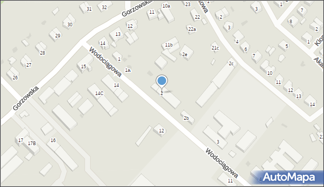 Strzelce Krajeńskie, Wodociągowa, 2, mapa Strzelce Krajeńskie