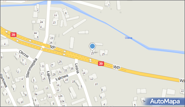 Strzelin, Wojska Polskiego, 13, mapa Strzelin