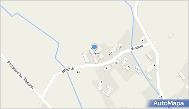 Sucha, Wodna, 12, mapa Sucha