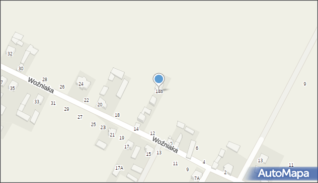 Suchy Las, Woźniaka Michała, ks., 14b, mapa Suchy Las