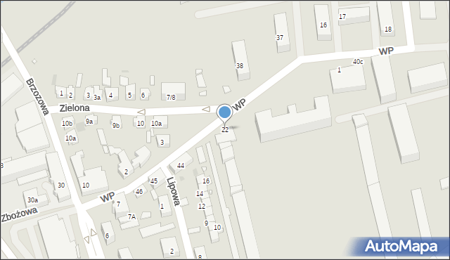 Sulechów, Wojska Polskiego, 22, mapa Sulechów