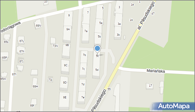 Sulejówek, Wodociągowa, 5c, mapa Sulejówek