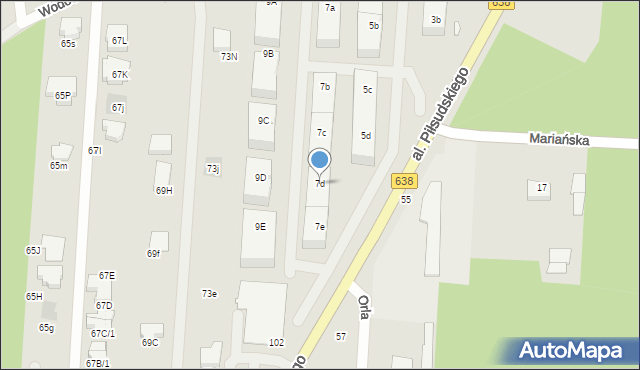 Sulejówek, Wodociągowa, 7d, mapa Sulejówek