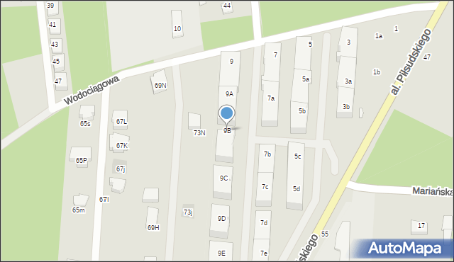 Sulejówek, Wodociągowa, 9B, mapa Sulejówek