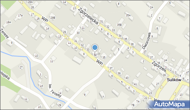 Sulików, Wojska Polskiego, 34, mapa Sulików