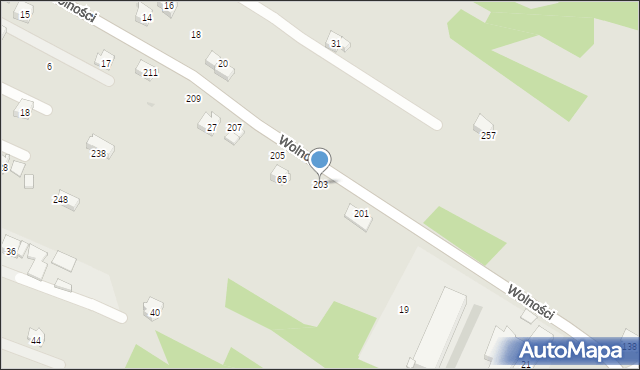 Sułkowice, Wolności, 203, mapa Sułkowice