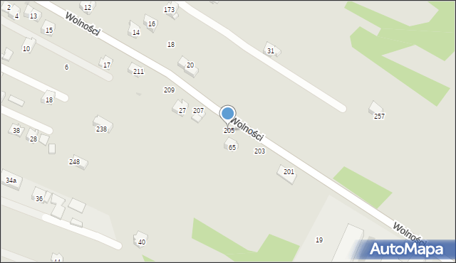 Sułkowice, Wolności, 205, mapa Sułkowice