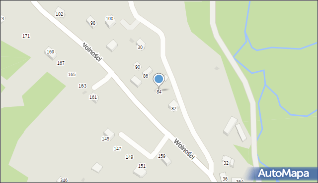 Sułkowice, Wolności, 84, mapa Sułkowice