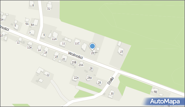 Sumina, Wolności, 13, mapa Sumina