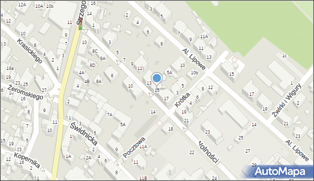 Świebodzice, Wolności, 15, mapa Świebodzice