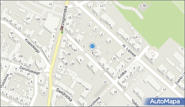 Świebodzice, Wolności, 9, mapa Świebodzice