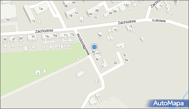 Świebodzin, Wodociągowa, 3c, mapa Świebodzin