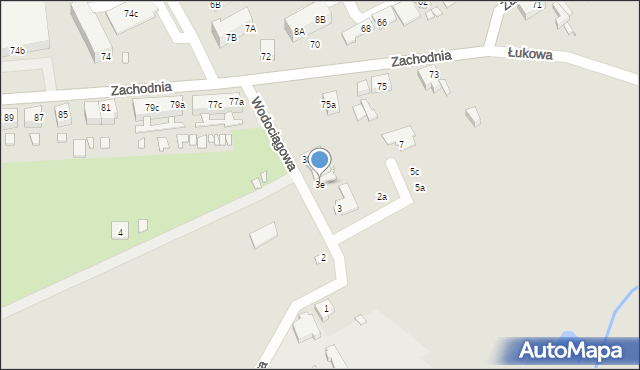 Świebodzin, Wodociągowa, 3e, mapa Świebodzin