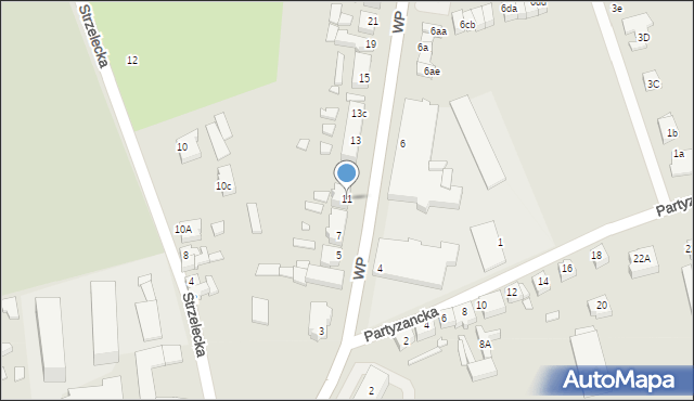 Świebodzin, Wojska Polskiego, 11, mapa Świebodzin