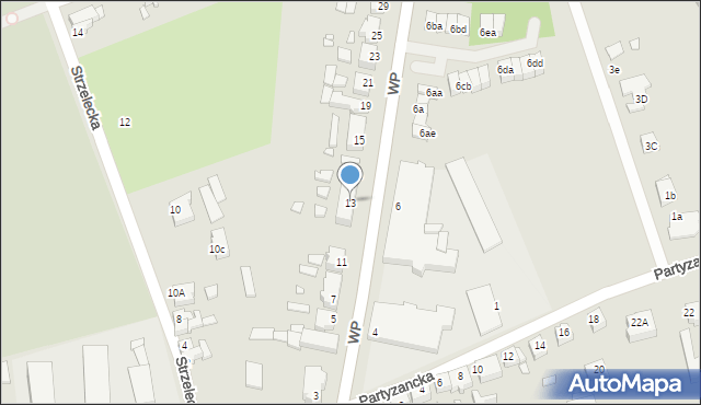 Świebodzin, Wojska Polskiego, 13, mapa Świebodzin