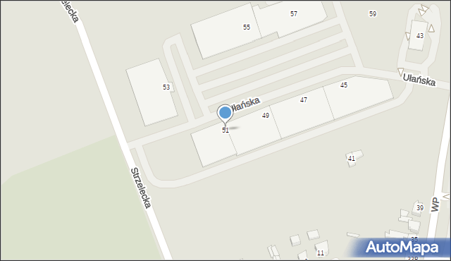 Świebodzin, Wojska Polskiego, 51, mapa Świebodzin