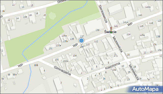 Świecie, Wojska Polskiego, 106, mapa Świecie