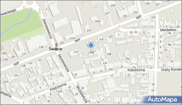 Świecie, Wojska Polskiego, 116a, mapa Świecie