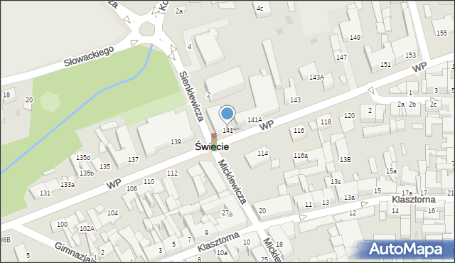 Świecie, Wojska Polskiego, 141, mapa Świecie
