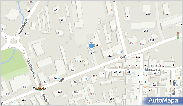 Świecie, Wojska Polskiego, 147, mapa Świecie