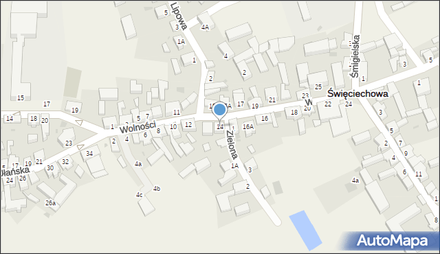 Święciechowa, Wolności, 14, mapa Święciechowa