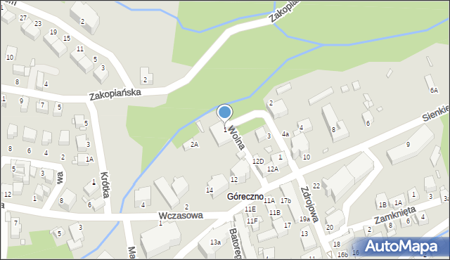 Świeradów-Zdrój, Wolna, 1, mapa Świeradów-Zdrój