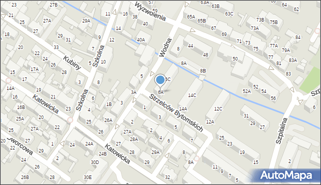 Świętochłowice, Wodna, 6A, mapa Świętochłowice