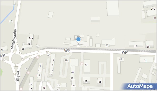 Świętochłowice, Wojska Polskiego, 22, mapa Świętochłowice