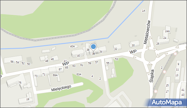 Świętochłowice, Wojska Polskiego, 36, mapa Świętochłowice