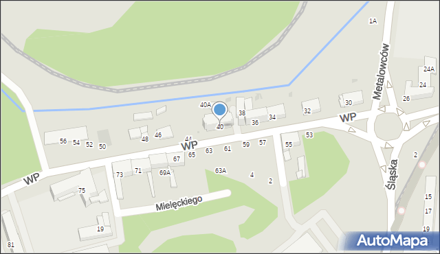 Świętochłowice, Wojska Polskiego, 40, mapa Świętochłowice