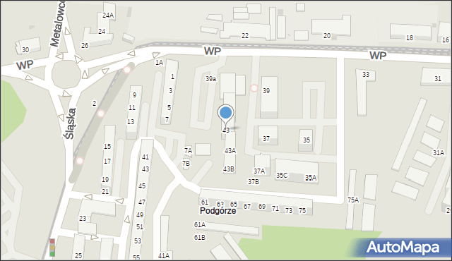 Świętochłowice, Wojska Polskiego, 43, mapa Świętochłowice